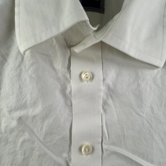 Eton Long Sleeve Button Up Shirt Men Cotton Designer White 17.5 Sweden Woven - Picture 8 of 15